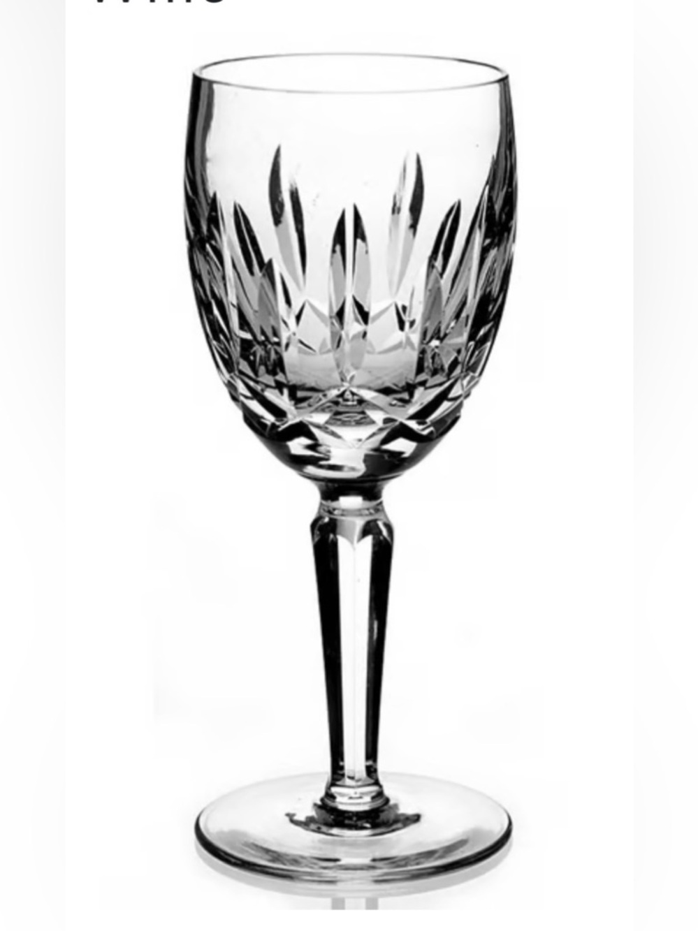 Waterford Kildare Fine Cut Crystal Wine Glasses 7” Set of 2